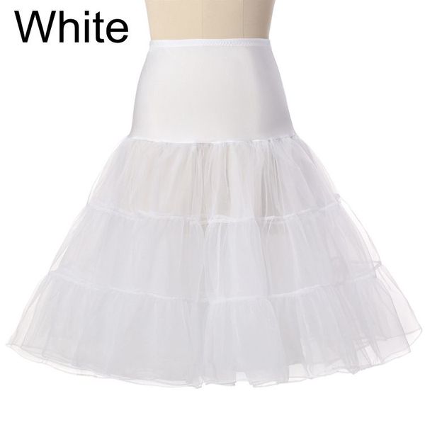 

short organza halloween petticoat crinoline vintage wedding bridal petticoat for wedding dresses underskirt rockabilly tutu, White