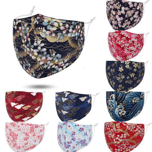 

cotton factory fashion 3d printing face flower dustproof outdoor cycling cloth mouth mask for washable resuable 7 p7s4a