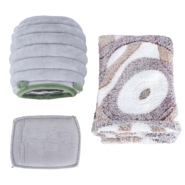 

1 pc cat bed collapsible warm soft stretchable cat house nest supplies with blanket for home