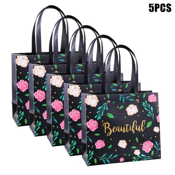 

5 шт. / комплект прямоугольник декоративная бумага держатель подарочной сумки для подарочной сумки ручной удерживаемый праздник перевозки уп