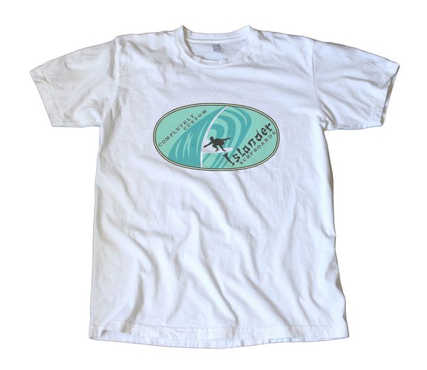 

classic islander surfboards decal t-shirt - surfing, longboard, hawaii sport hooded sweatshirt hoodie