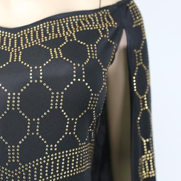 

african shawl dress women ethnic style pure color rhinestone inlaid fashion slim temperament african sqcidr