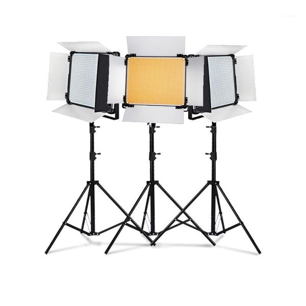 

flash heads 140w yidoblo pro led lamp remote control lcd display e-2000ii studio bio-color pography continue lighting + tripod1