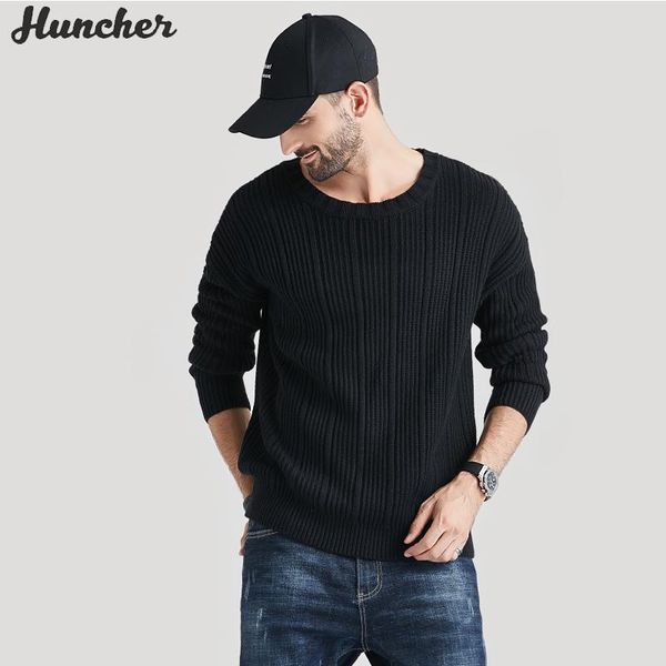 

men's sweaters huncher mens sweater male crew neck pullover 2021 spring casual harajuku knit jumper men korean balck for, White;black
