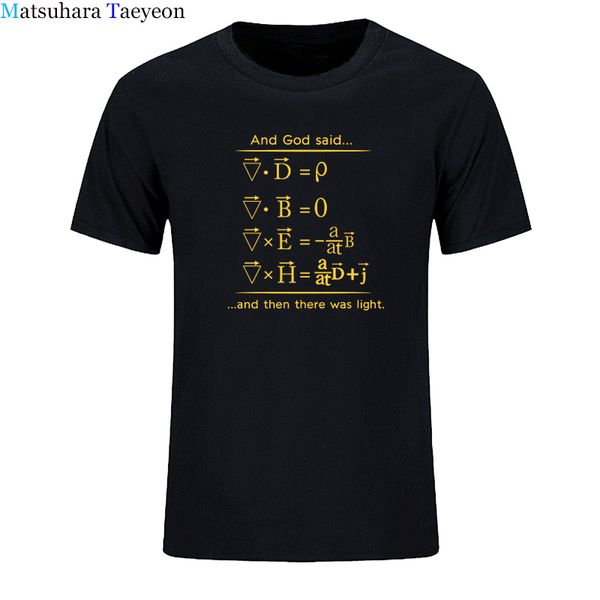 

sport physics t shirt god says maxwell equations and then there was light nerd design cotton t-shirt men science summer new tshirt