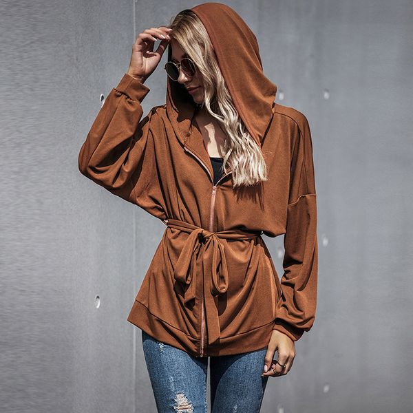 

autumn new 2021 and winter loosed high-waist cargo high fashion leisure sports coat for women c1bi, Black;brown