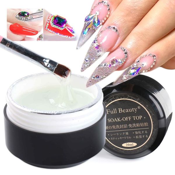 

nail art kits 20ml gel for nails rhinestone super sticky uv glue decorations clear coat polish accessories la1823
