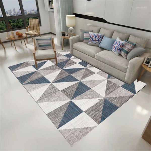 

modern abstract geometric carpet soft flannel bedroom rug bedside mat home decor anti-slip large living room area rug carpet1