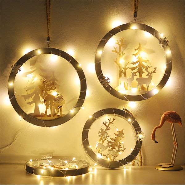 

pendant elk ornaments decorations wooden for home hanging christmas tree decoration new year 2020 navidad-s
