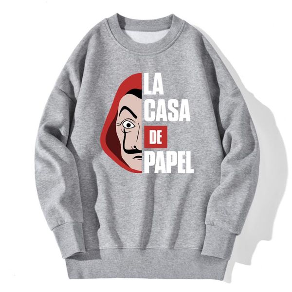 

supoleron kpop la print de streetwear papel sweatshirt casa neck hoody leisure round autumn 2020 new pullovers mens hombre utncb, Black