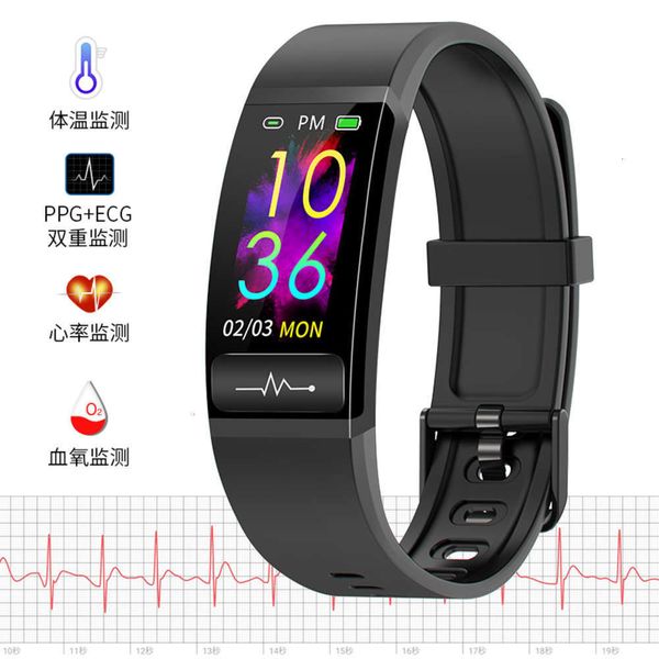 

new body temperature smart heart rate blood prsure ecg waterproof multifunctional bluetooth watch sports braceletbgt