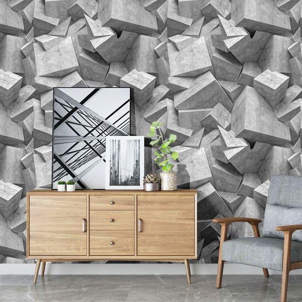 

wallpapers geometric stone brick wallpaper pvc waterproof self-adhesive office restaurant shop background wall decoration mural1