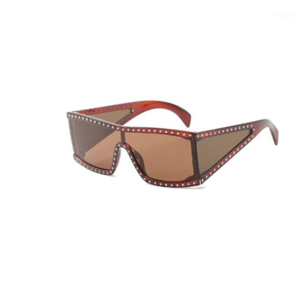 

trend retro large frame sunglasses women 2020 vintage one piece sun glasses female personality glasses shade mirror1, White;black