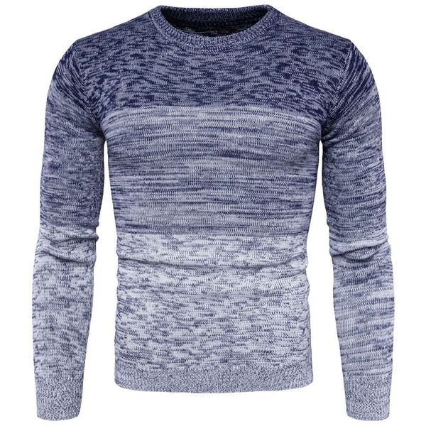 

good price gradual change round neck pullover men sweater8uy, Black