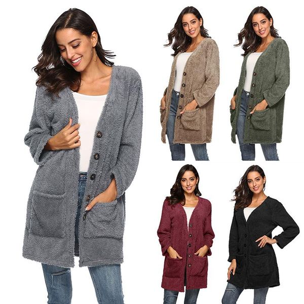 

womens winter jacket coat ladies cardigan outwear new fashion women clothes streetwear y, Black;brown