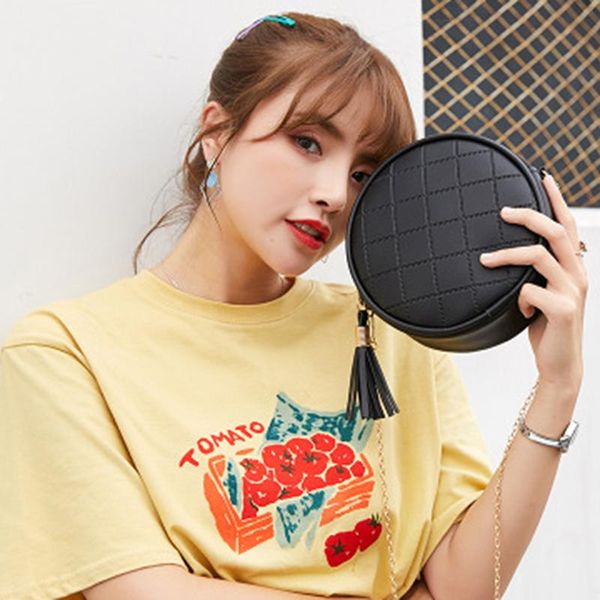 

women fashion handbag out shoulder bag ladies purse bags tote round package shoulder bag chain