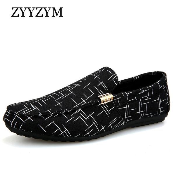 

zyyzym men loafers spring summer men shoes casual shoes light canvas youth shoes men breathable fashion flat footwear y200104, Black