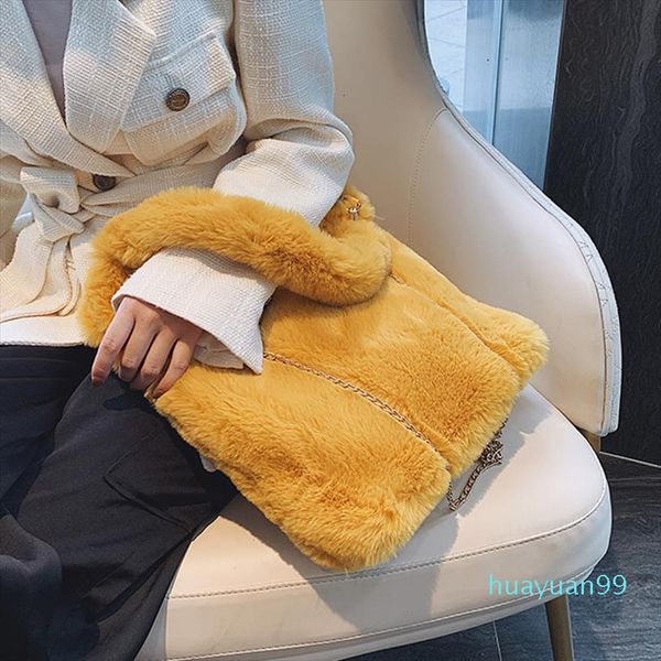 

new-shoulder cony bags korean fur crossbody plush hair female faux ladies bucket bag tqleq