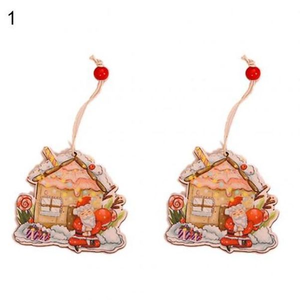 

2pcs wooden car house christmas tree hanging decorations party ornaments beautiful decoration for christmas tree easy hang wmtjok petsyard