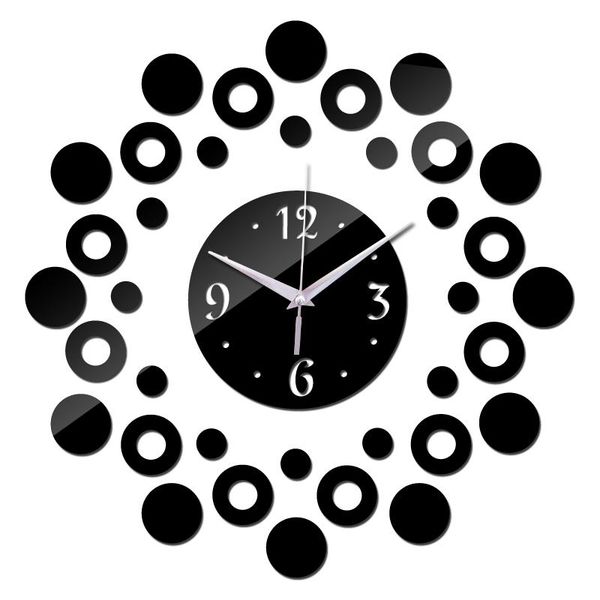 

new fashion wall clock diy quartz watches living room decoration fashion mirror acrylic material still life wall clocks