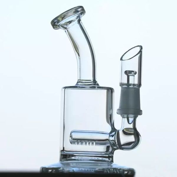 Mini Bong 15cm Narghilè pipe ad acqua riciclatore piattaforme petrolifere inebriante concentrato di vetro Bong