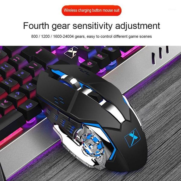 

durable keyboard mouse combos classic delicate k680 2.4g wireless rechargeable 26 keys non-conflict keyboard 6 button mouse set1