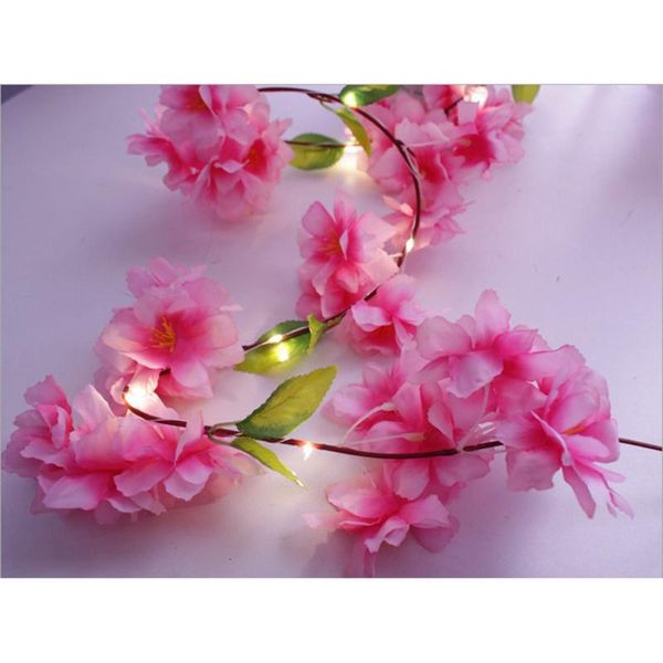 

party decoration decor string lights 2 x battery champagne flower pink peach