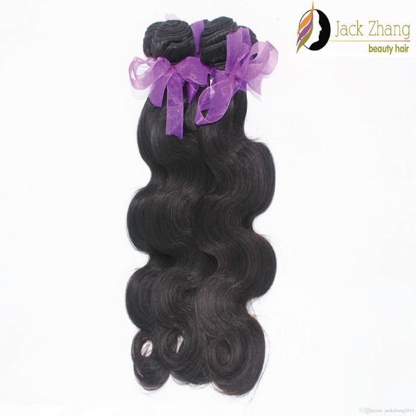 

brazilian hair weave body wave natural color malaysian indian peruvian vietnamese mongolian non-remy human hair extension 2pcs 3pcs 4pcs lot, Black