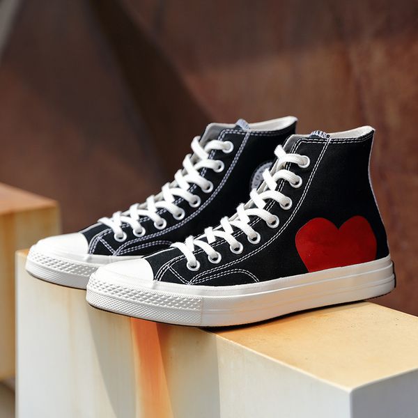 

mens commes des garcons play chuck 1970 casual shoes for girl tayler vulcanized sneakers boy skateboarding womens skate size 35-44237j, Black;brown