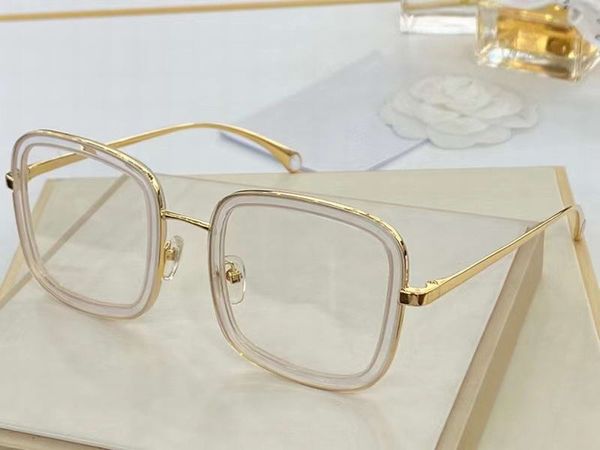 

fashion square sunglasses gold frame clear lens women designer sunglasses uv protection with box, White;black