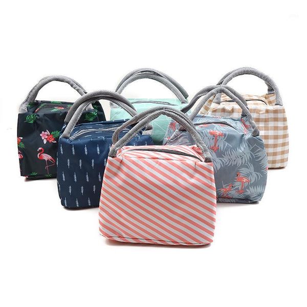 

bag organizer 2021 oxford cloth tote portable lunch box insulated1, Blue;pink