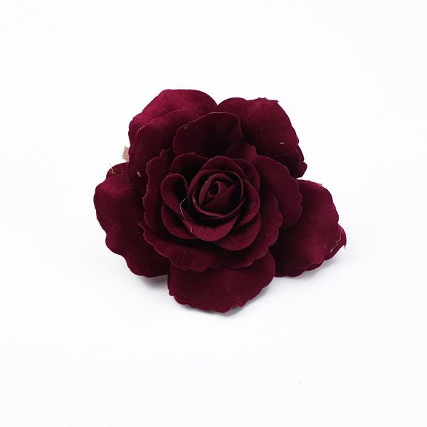 

6 8cm artificial flowers roses head wedding bridal accessories clearance fake flowers for scrapbook christmas home decor bbybdi lipper