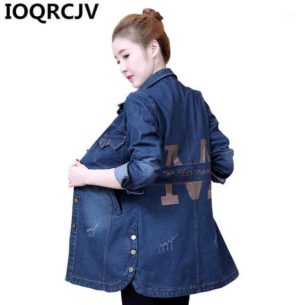 

autumn winter denim jacket women slim long base coat 2020 women's plus size jeans jackets coats female casual outwear 5xl r5891, Black;brown
