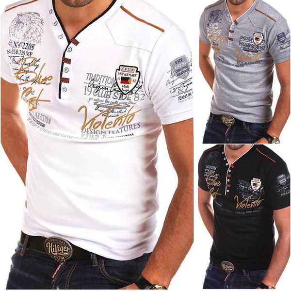 

men's casual shirts zogaa mens slim summer shirt short sleeve fashion v-neck cotton fit print men clothing1, White;black