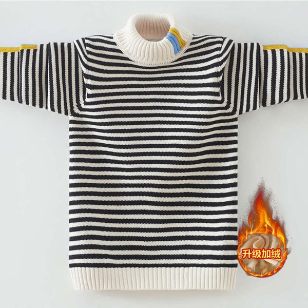 

wear boy's sweater pullover high collar children's autumn and winter base coat gjj4, Blue