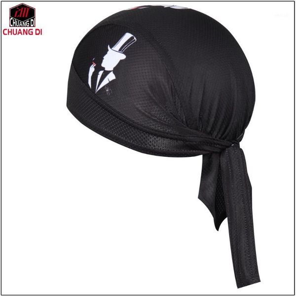 

cycling caps & masks chuangdi mtb bike head wear cap sports riding sweat proof hat headband womenteam bicycle pirates scarf headsweats hats1, Black