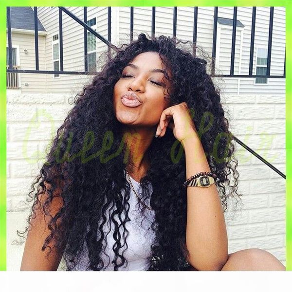 

7a brazilian human hair curly wigs for black women brazilian curly full lace human hair wigs with baby hair dhl ship, Black;brown