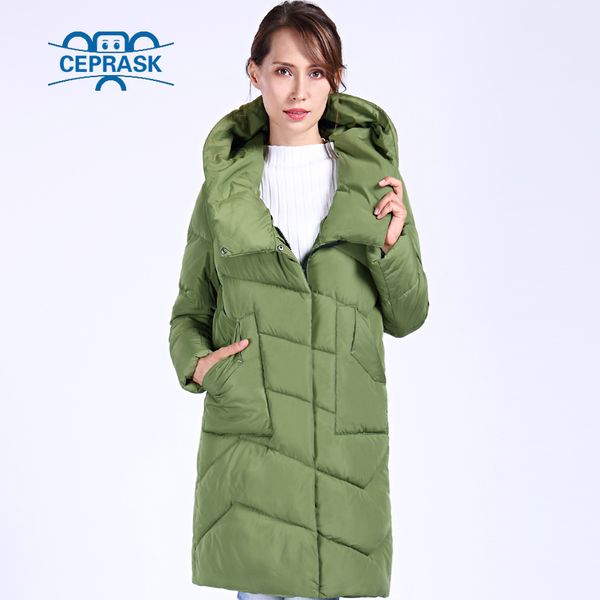 

size 2020 women parka quality winter jas ceprask jac long new fat winterjas katoen high hooded warm below plus gcihu, Black