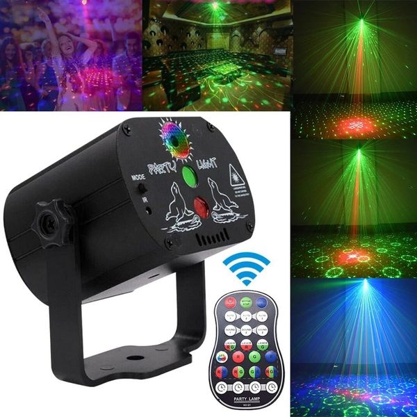 spedizione gratuita 60 modelli RGB LED Disco Light 5V USB Ricarica RGB Laser Projector Lamp Stage Lighting Show per Home Party KTV DJ Dance Floor