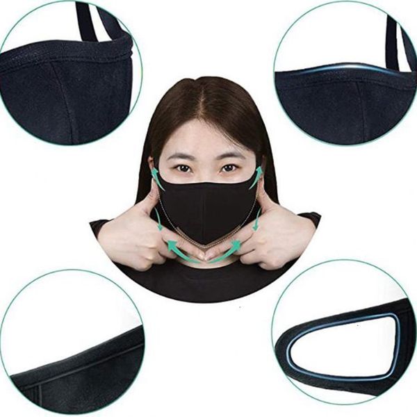 

cotton color breather designer dust 5 anti haze black large size man mouth pink women fashion face mask in stock dhc521 gpdk#