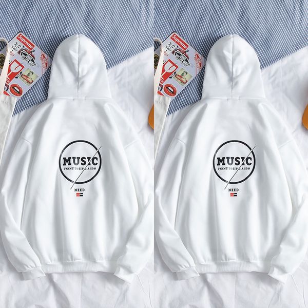 

yu wenle coat hoodiehoodie hoodiesame style men's hoodie spring and autumn fashion ins loose korean fashion hip hop student coat xswf8, Black