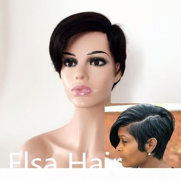 

side part little lace front human hair wigs lace wigs remy brazilian hair wigs straight lace front wig with baby hair, Black;brown