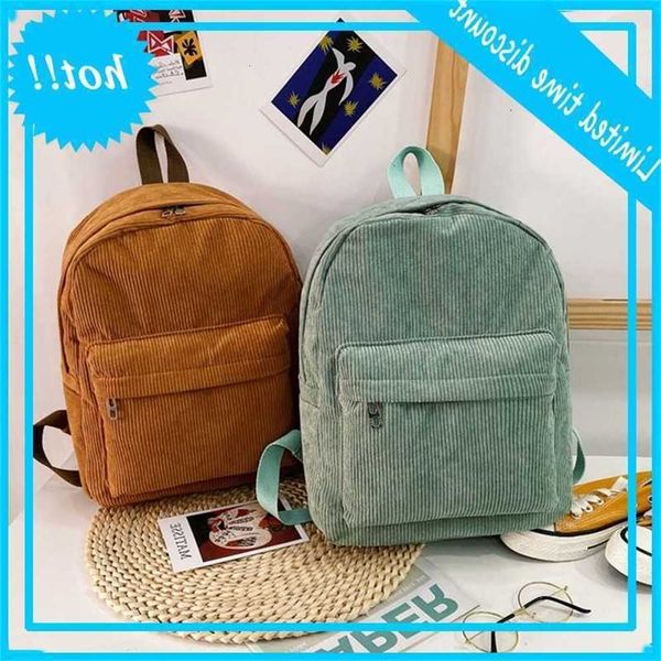 

school casual corduroy backpack lightweight waterproof college reistas