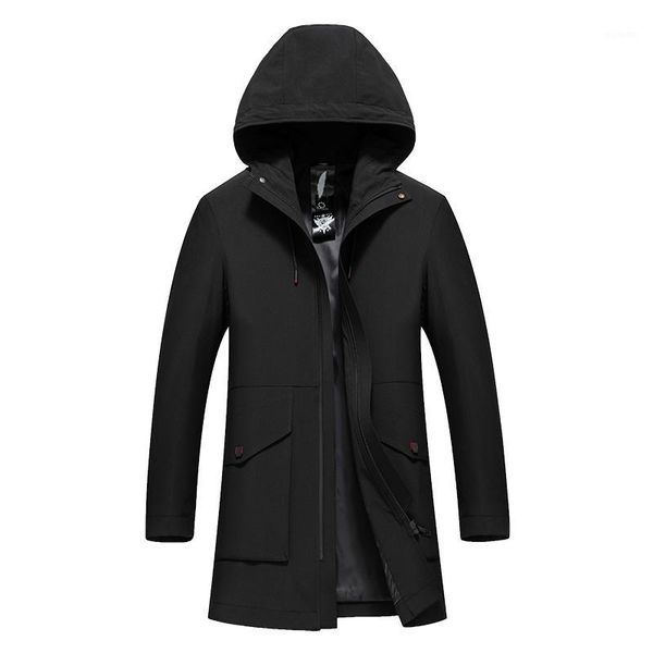 

paragraph lang legendary 2019 new men winter hooded coat men trench overcoat standard conventional trench1, Tan;black