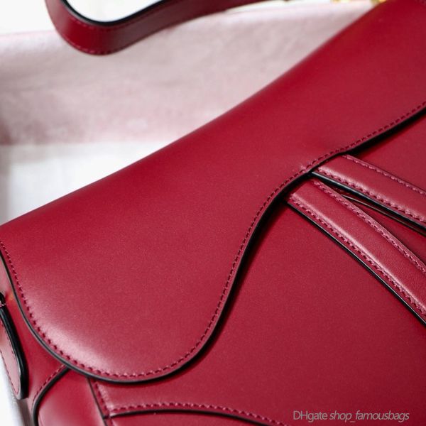 

womens handbags purses small saddle bag red genuine leather shoulder crossbody bags portefeuille handtasche 7a high end custom quality bag
