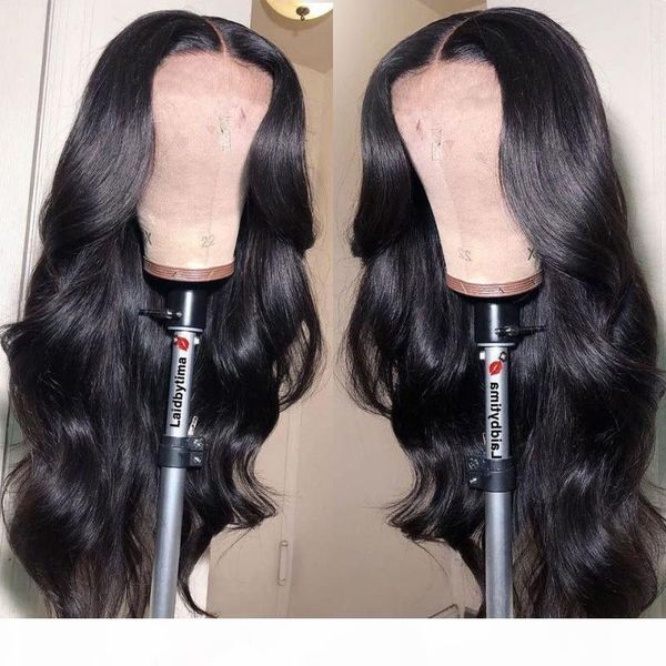 

hd transparent lace wigs body wave lace front wig human hair wigs t part remy 180 density brazilian wavy front wig, Black;brown