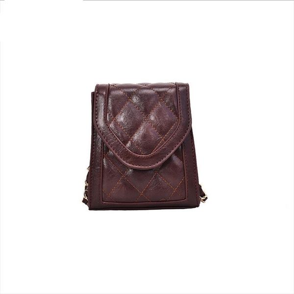 

cross body small bag women 2021 foreign style chain shoulder autumn texture women's leisure lingge square flap