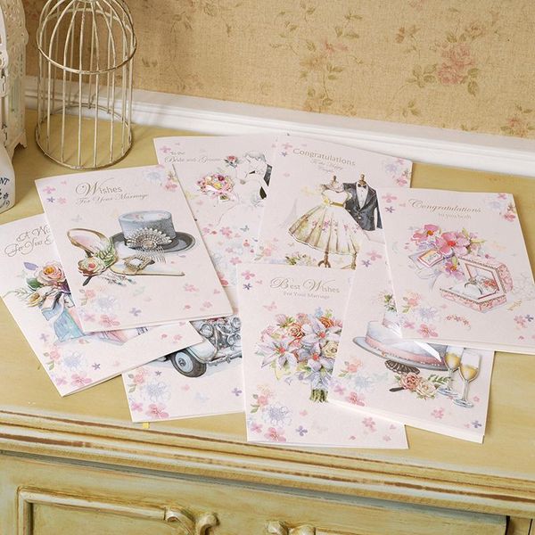 

creative 8 'congratulations' wedding cards for bride and groom flower wedding greeting cards