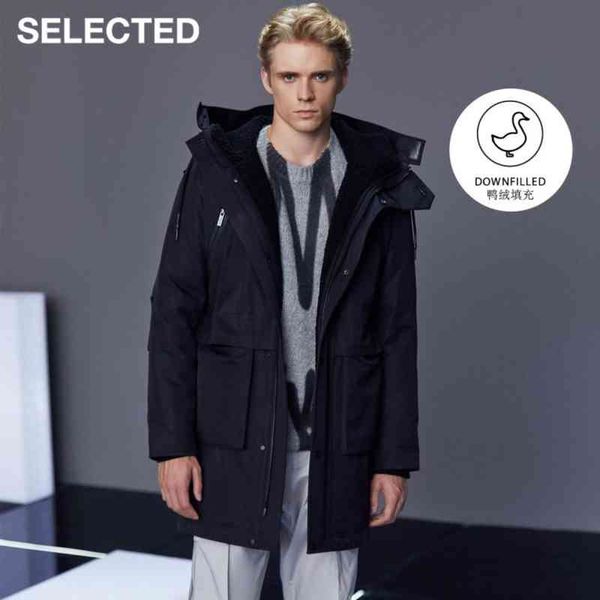 

Men's long coat, duck feather, novelty, 420412031, Black