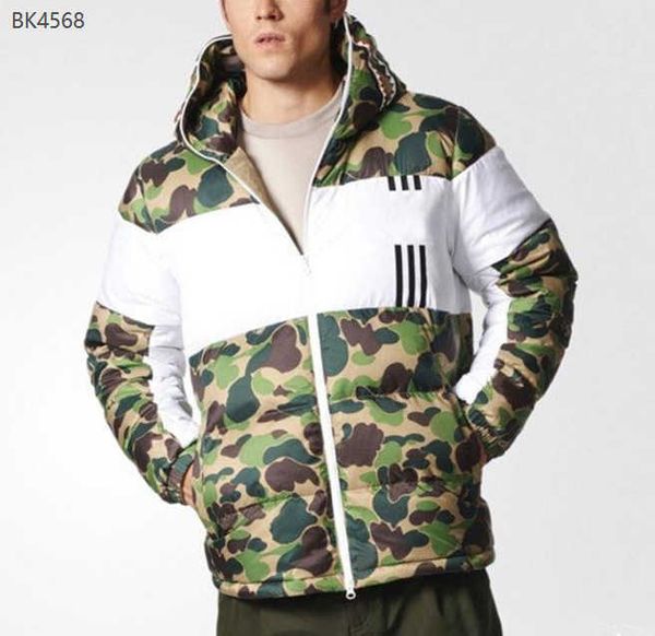

new men parkas jacket fashion winter and autumn down coats 20fw streetwear mens down jacket with hooded clothing, Black